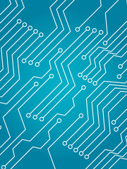 電子回路基板の背景　縦位置　ブルー