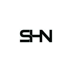 shn letter original monogram logo design