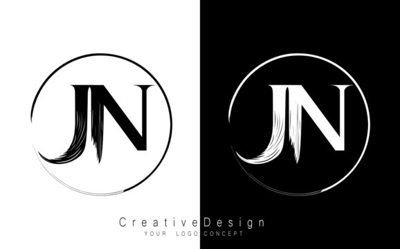JN letter logo design template vector