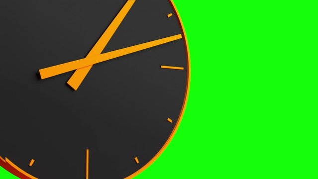 Motion background with spinning clock seamless loop. Alpha channel. 1920 x 1080.