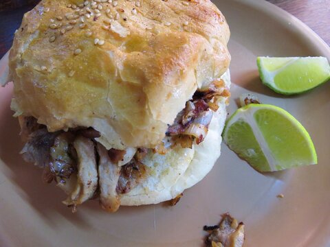 traditional sandwich cemita of Puebla, Mexico