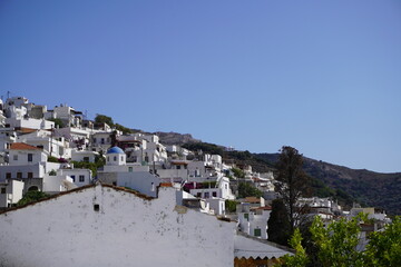 View of Greek village Naxos Island