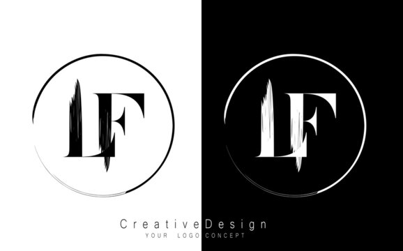 LF letter logo design template vector