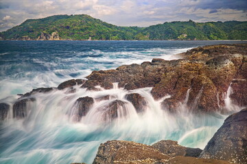 Ocean, surf, Indonesia, clear water.