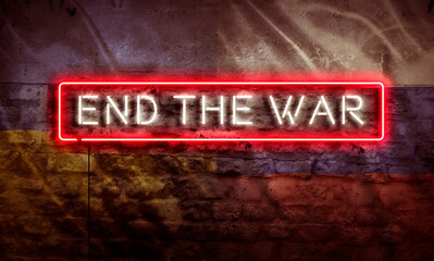 End The War Ukraine Russian War Concept Graphic