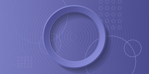 Abstract geometric background with purple (very peri) gradient circle background