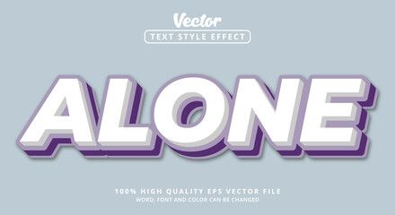 Editable text effects, Alone text in modern color style and layered style
