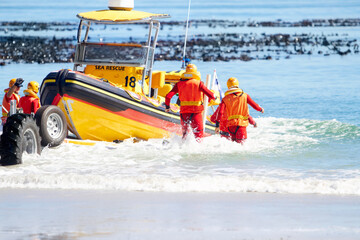 Teey are always prepared. Shot of a group of search and rescue personnel on maneuvers.