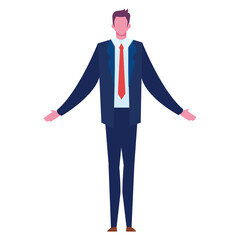 elegant businessman standing worker