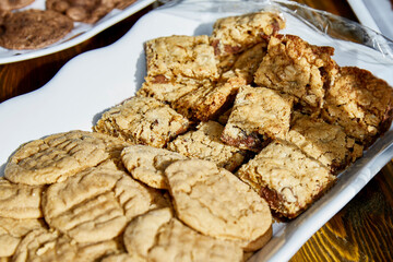 Homemade Peanut Butter Cookies and date bars
