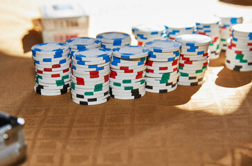 Poker Chips in a case