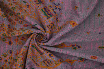 Pink cotton with Thai pattern.crumpled
nativeThai style, It is popularly worn by women in  traditional Thailand .
 background