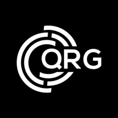 QRG letter logo design on Black background. QRG creative initials letter logo concept. QRG letter design. 