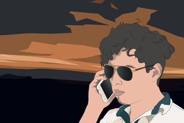 Posando en el atardecer