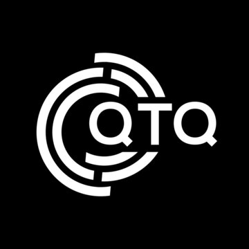 QTQ letter logo design. QTQ monogram initials letter logo concept. QTQ letter design in black background.