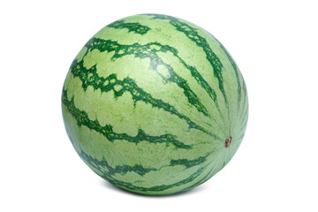 Fresh watermelon in whole isolated on white background. Clipping path.