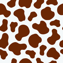 Vector brown cow print pattern animal Seamless. Cow skin abstract for printing, cutting, and crafts Ideal for mugs, stickers, stencils, web, cover. wall stickers, home decorate and more.