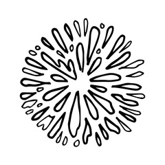 starburst hand drawn, vector illustration.