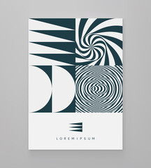 Cover design template. Abstract geometric pattern. Vector illustration for brochure, flyer, cover, poster, presentation, portfolio or banner.