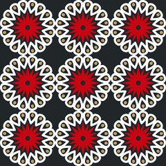 Fototapeta na wymiar batik seamless vector pattern 