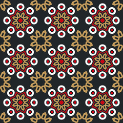 Fototapeta premium Traditional chinese design with floral seamless pattern 