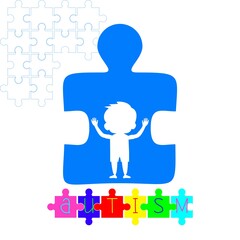 World Autism Awareness Day. Autism awareness concept. Medical flat illustration in bright colors