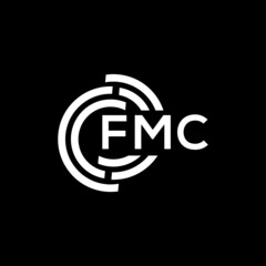 FMC letter logo design on Black background. FMC creative initials letter logo concept. FMC letter design. 