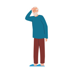 grandfather suffering of alzheimer