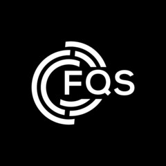 Obraz premium FQS letter logo design on Black background. FQS creative initials letter logo concept. FQS letter design. 