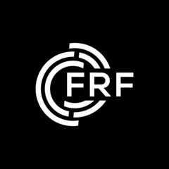 FRF letter logo design on Black background. FRF creative initials letter logo concept. FRF letter design. 
