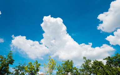 Blue sky with clouds for background