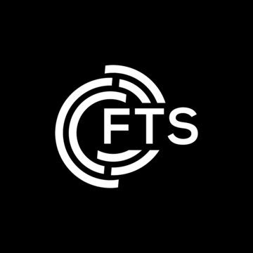 FTS letter logo design on Black background. FTS creative initials letter logo concept. FTS letter design. 
