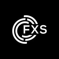 FXS letter logo design on Black background. FXS creative initials letter logo concept. FXS letter design. 