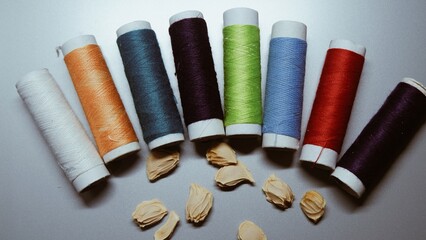 Plain background clothing sewing thread
