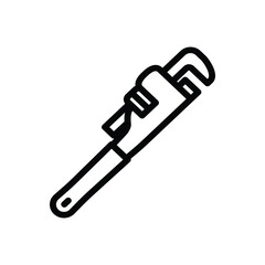 Fototapeta premium pipe wrench icon vector