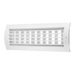 Ventilation grille for cooling and supplying fresh air to the premises. Isolated on a white background. Ventilation of kitchen, bathroom, apartment, office, bar, restaurant, warehouse.