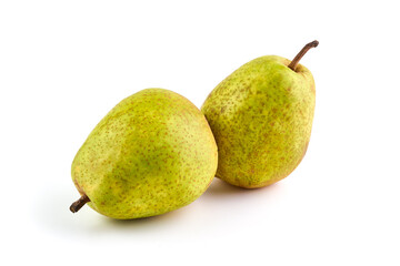 Juicy fresh ripe Williams pears, isolated on a white background.
