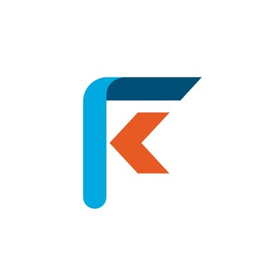 recommend clip art: R or K  letter icon vector illustration concept design template