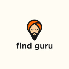 find guru logo or guru vector - obrazy, fototapety, plakaty