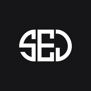 SEJ letter logo design on black background. SEJ creative initials letter logo concept. SEJ letter design. 