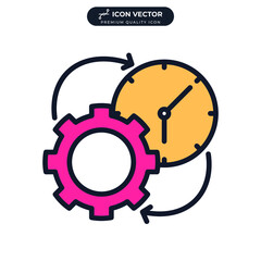 time management icon symbol template for graphic and web design collection logo vector illustration