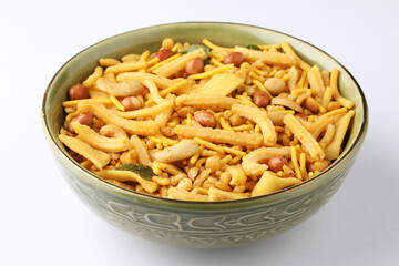 South indian snack Madras mixture spicy snack popular in southern India.