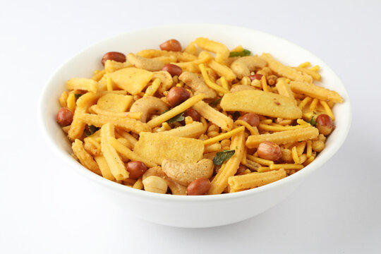 South indian snack Madras mixture spicy snack popular in southern India.