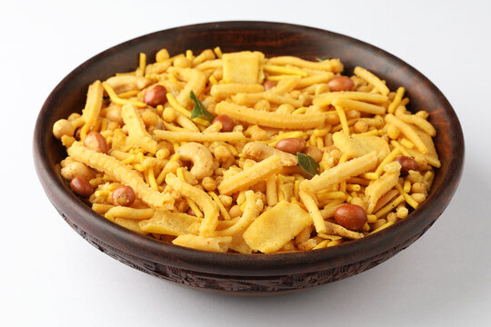 South indian snack Madras mixture spicy snack popular in southern India.