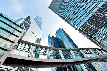 Modern office buildings in central Hong Kong - obrazy, fototapety, plakaty