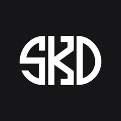 SKO letter logo design on black background. SKO  creative initials letter logo concept. SKO letter design. - obrazy, fototapety, plakaty