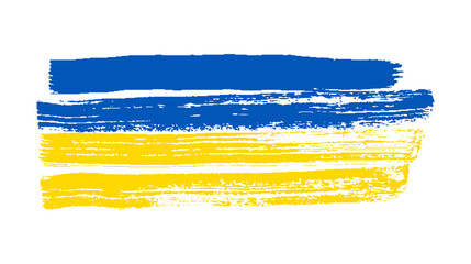 Obraz premium Ukrainian national flag in grunge style