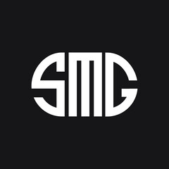 SMG letter logo design on black background. SMG  creative initials letter logo concept. SMG letter design.