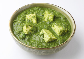 Palak Paneer Curry made up of spinach and cottage cheese, Indian healthy Lunch Dinner  food