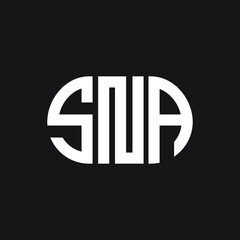 SNA letter logo design on Black background. SNA creative initials letter logo concept. SNA letter design. 

